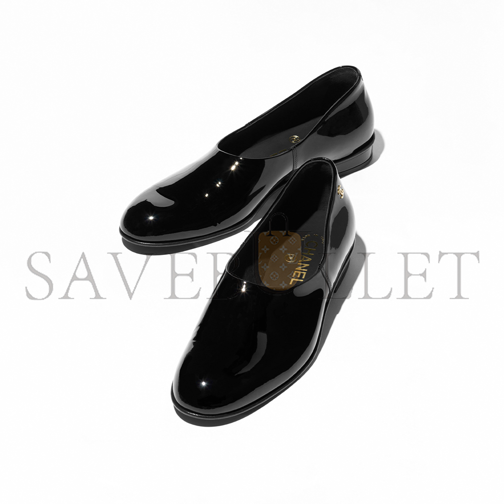 CHANEL MOCCASINS PATENT CALFSKIN BLACK G46194